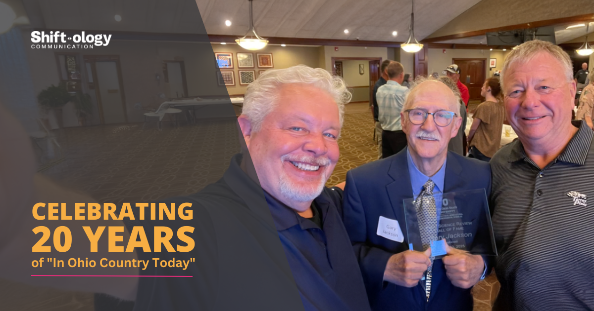 Dan Wilson, Gary Jackson and Alan Davis celebrate 20 years of the "In Ohio Country Today" television program